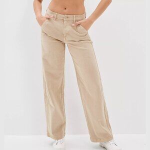 AMERICAN EAGLE AE Stretch Low-Rise Baggy Wide-Leg Pant, Size 16 Long